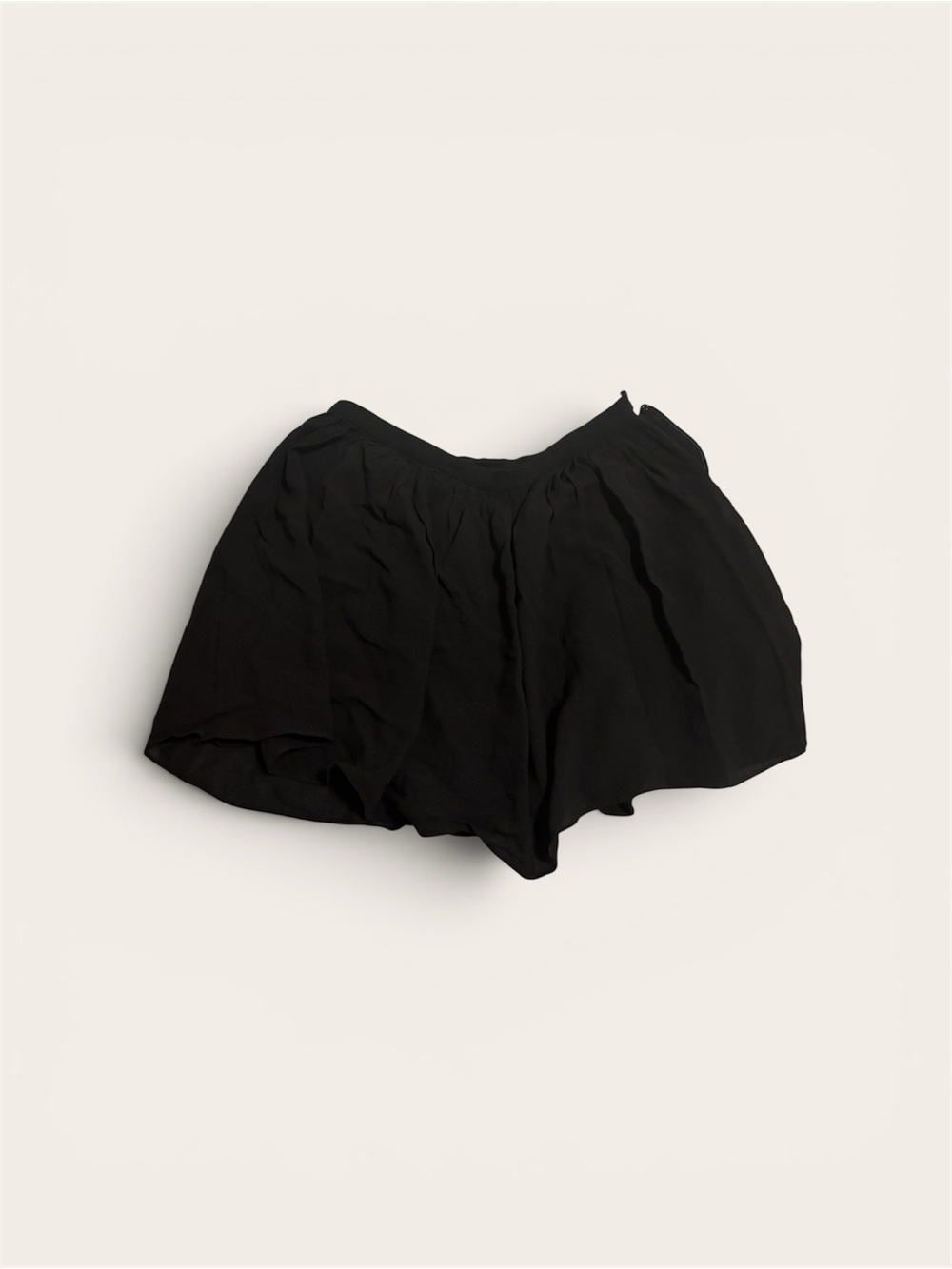 Reformation Black Flowy Skort Shorts